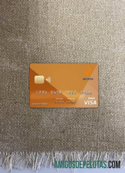 Frente do Photolook do cartão Visa do Burundi Access Bank baixar para verificação